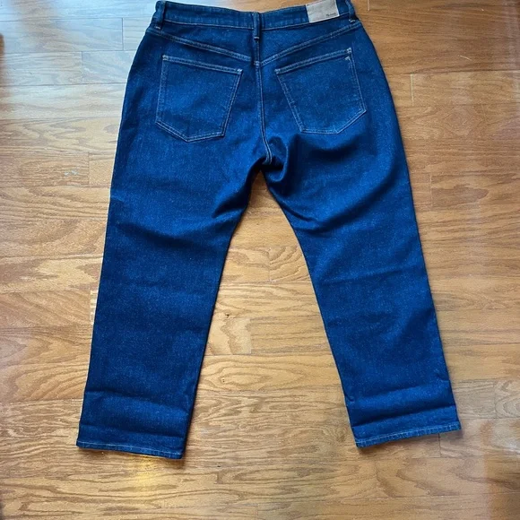 Madewell Petite Curvy 90’s Straight Dark Blue Jeans - Picture 2 of 7